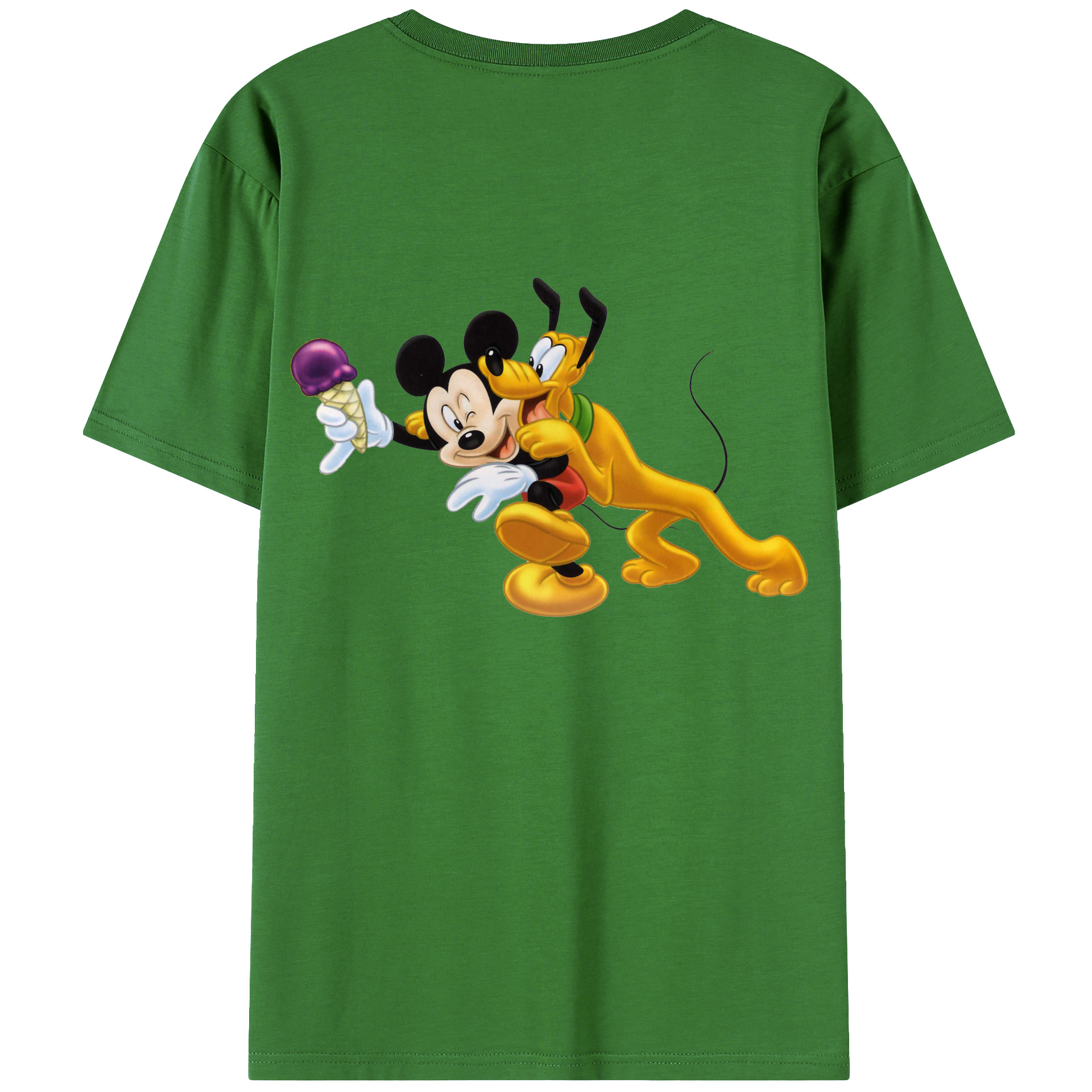 （画像用） ミッキーマウス Mickey Mouse レディース半袖Tシャツ(バックプリント)